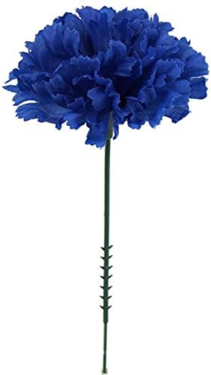 5-Inch Royal Blue Artificial Carnation Picks - Box of 200, 3.5" Wide - Perfect for Floral Arrangements, Crafts - Elegant Year-Round Decor, Floral Home by Artificial Flowers
